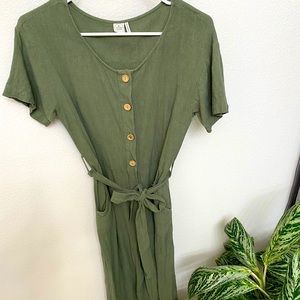 Women’s Short Sleeve Cropped Jumpsuit